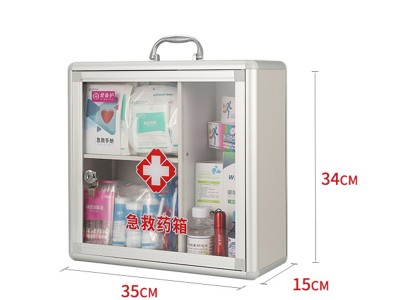爱备护 实验室壁挂急救箱药箱套装手