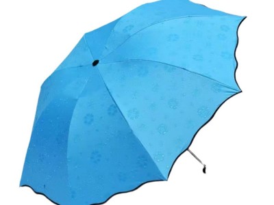 雨伞十骨三折双人单人晴雨伞黑胶防