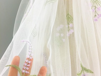 麦穗网纱绣花清新女童女装连衣裙服