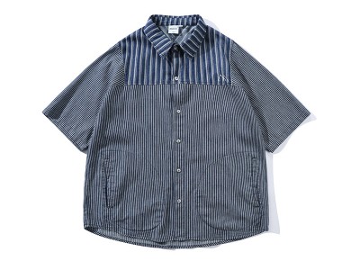 森波服饰2024年夏季新款复古拼接条