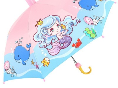 安全大号晴雨两用长柄儿童雨伞自动