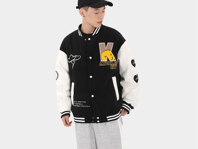 冬季新款羽绒服男夹克拼接保暖潮牌