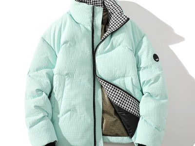 冬季新款羽绒服男短款白色立领加厚