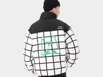 冬季新款羽绒服男拼接立领保暖潮牌