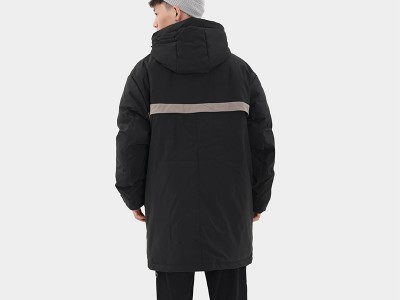 冬季新款羽绒服男中长款宽松连帽情