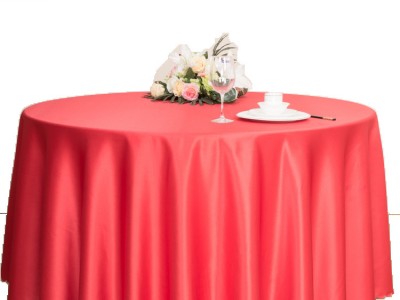 纯色酒店桌布宴会婚庆圆桌台布会议