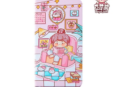 豆芽酱week本卡通可爱女孩手帐本颜