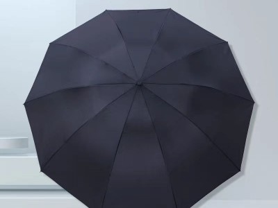 厂家批发加粗伞架10骨黑胶布晴雨伞