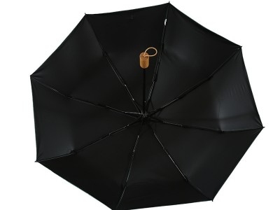 木柄雨伞印制logo八股三折伞ins晴雨