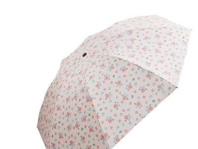 清新碎花遮阳伞晴雨两用折叠自动雨