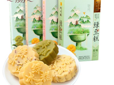 190g5枚装知味观桂花绿豆糕多口味团