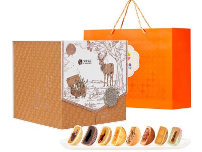 鲜品屋月饼礼盒鲜品臻享1.42kg黑松