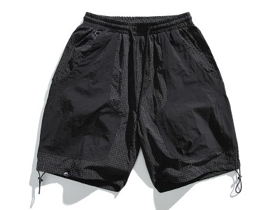 美式潮牌高街夏季薄款拼接速干短裤