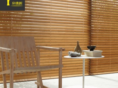 亲情树实木百叶窗帘 遮光卷帘升降客