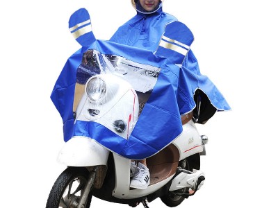 连体电瓶车电动车雨衣时尚防暴雨户