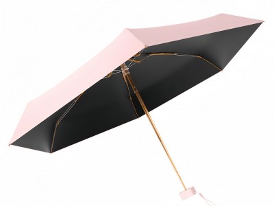 高级感便携雨伞铁骨五折六骨遮阳防