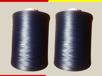 涤纶DTY150D48F涤纶纤维藏兰色低弹