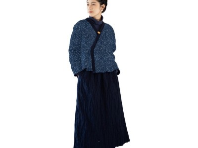棉服短款女 复古文艺棉麻短款棉衣 