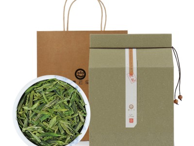 龙井绿茶茶叶礼盒包装200克 甘爽清
