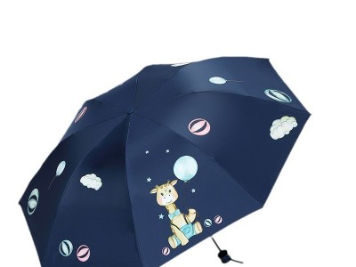 雨伞厂家批发手开水果卡通伞折叠黑