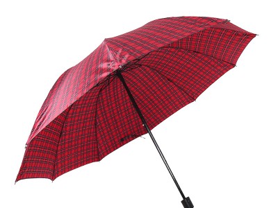 格子晴雨伞两用大号加固加厚结实抗