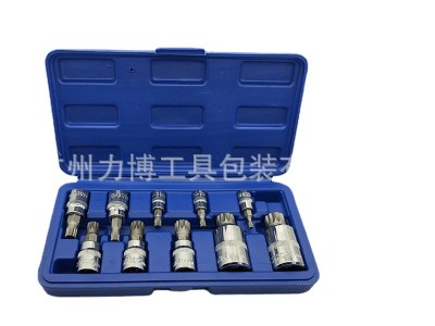 10PC十二角 铬钒钢 套筒空心批头组