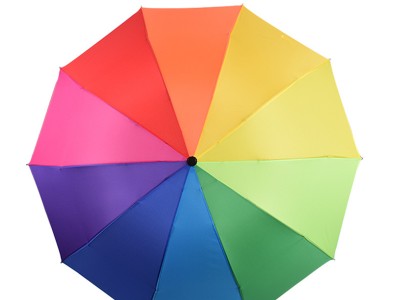 新款晴雨两用彩虹伞三折伞儿童雨伞