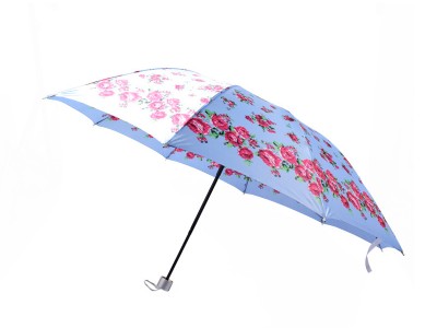 时尚花色丁晴雨两用折叠雨伞 加大伞