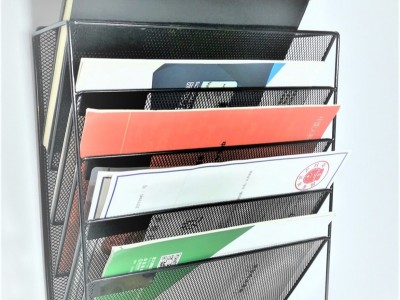 壁挂式办公桌置物架 墙面5层悬挂杂