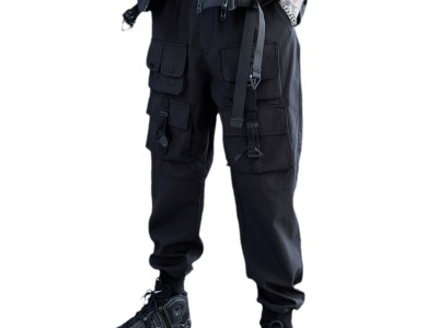 春秋多口袋机能伞兵工装裤男潮流炸
