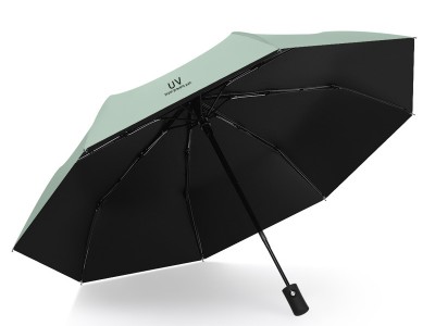 自动伞UV黑胶防晒晴雨两用伞男女折