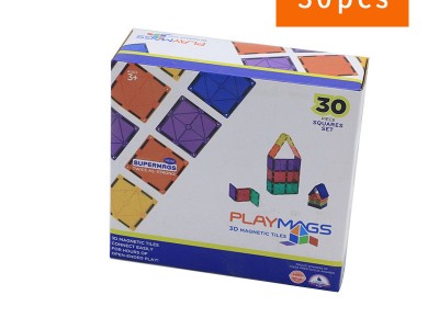 30片磁力彩窗片Playmags儿童益智磁