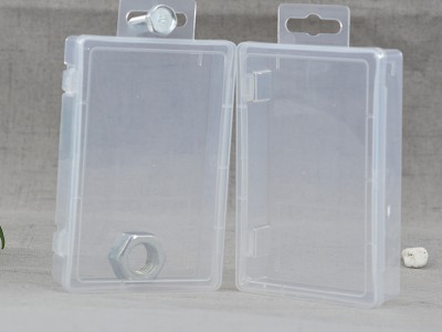 25g蝴蝶孔单格透明塑料盒零件盒收纳
