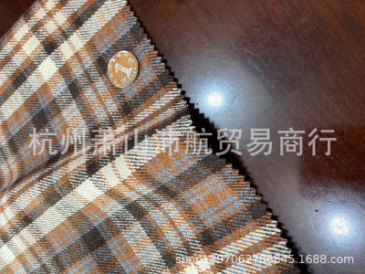 厂家现货供应粗纺小香风羊毛呢格子