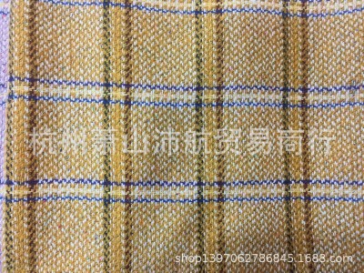 现货供应2019新款粗纺彩点格子毛呢