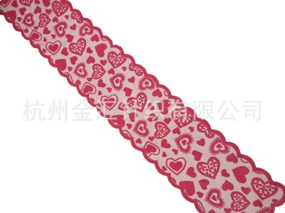 情人节桌旗装饰圣诞红色爱心桌旗桃