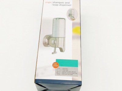 淋浴房配件450ml方形手按式皂液器浴