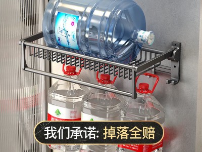 枪灰太空铝毛巾架免打孔卫生间浴室