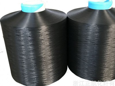 工厂涤纶150D144F DTY半光黑色预网