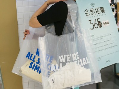 加厚透明服装手提袋背包袋高端INS风