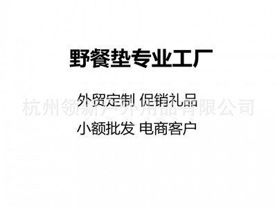 野餐垫工厂涤纶蓝格子单双面绒布野