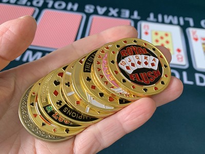 德州扑克幸运币 金属筹码礼品 压牌