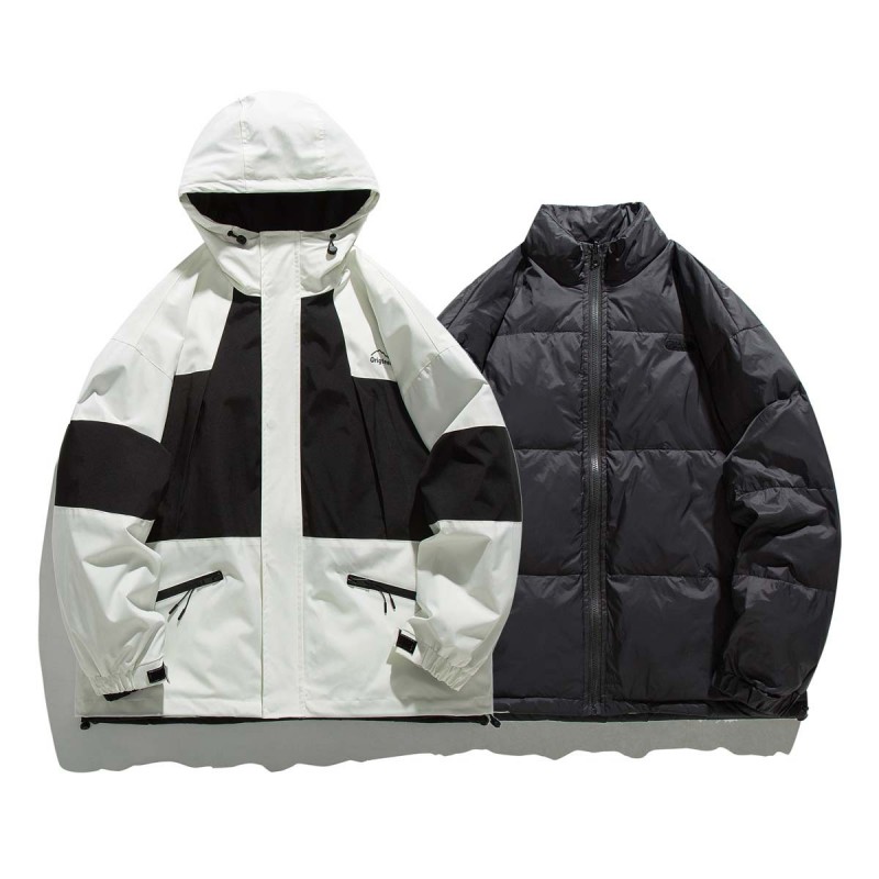 RUIIENRS x ORIGTEEN 2022 AW 日系冬款连帽三合一羽绒服YR101