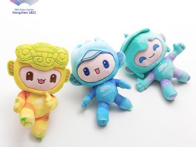 亚运会吉祥物毛绒玩具25CM-套装