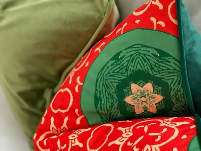 新中式西域国风潮沙发腰靠抱枕套靠