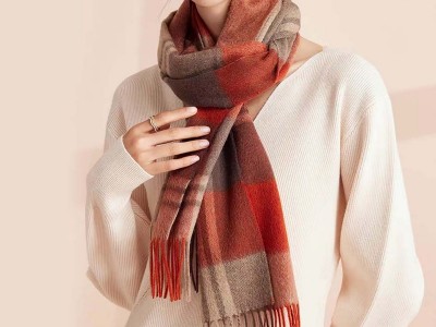 英伦风WOOL100%澳洲羊毛围巾冬季保