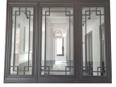别墅简约复古门窗 隔音隔热断桥铝合