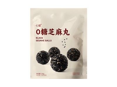 心溢0蔗糖芝麻丸粒粒醇香嚼劲软糯健