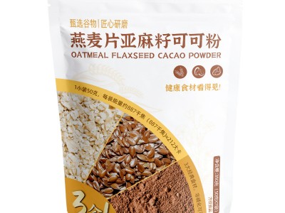 燕麦片亚麻籽可可粉冲泡简单厂家贴
