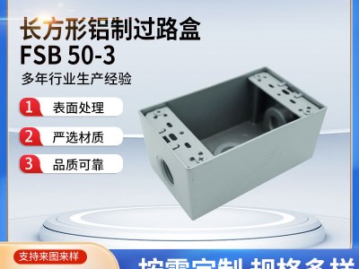 厂家供应长方形铝制过路盒FSB-50-3